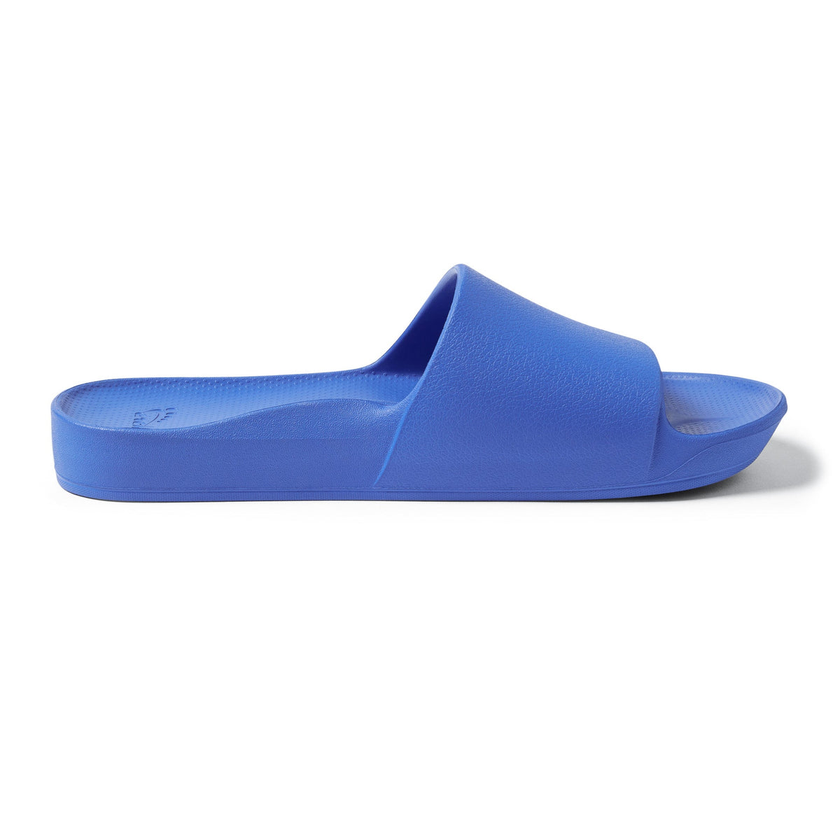 Royal Blue Arch support slides left shoe facing right studio image