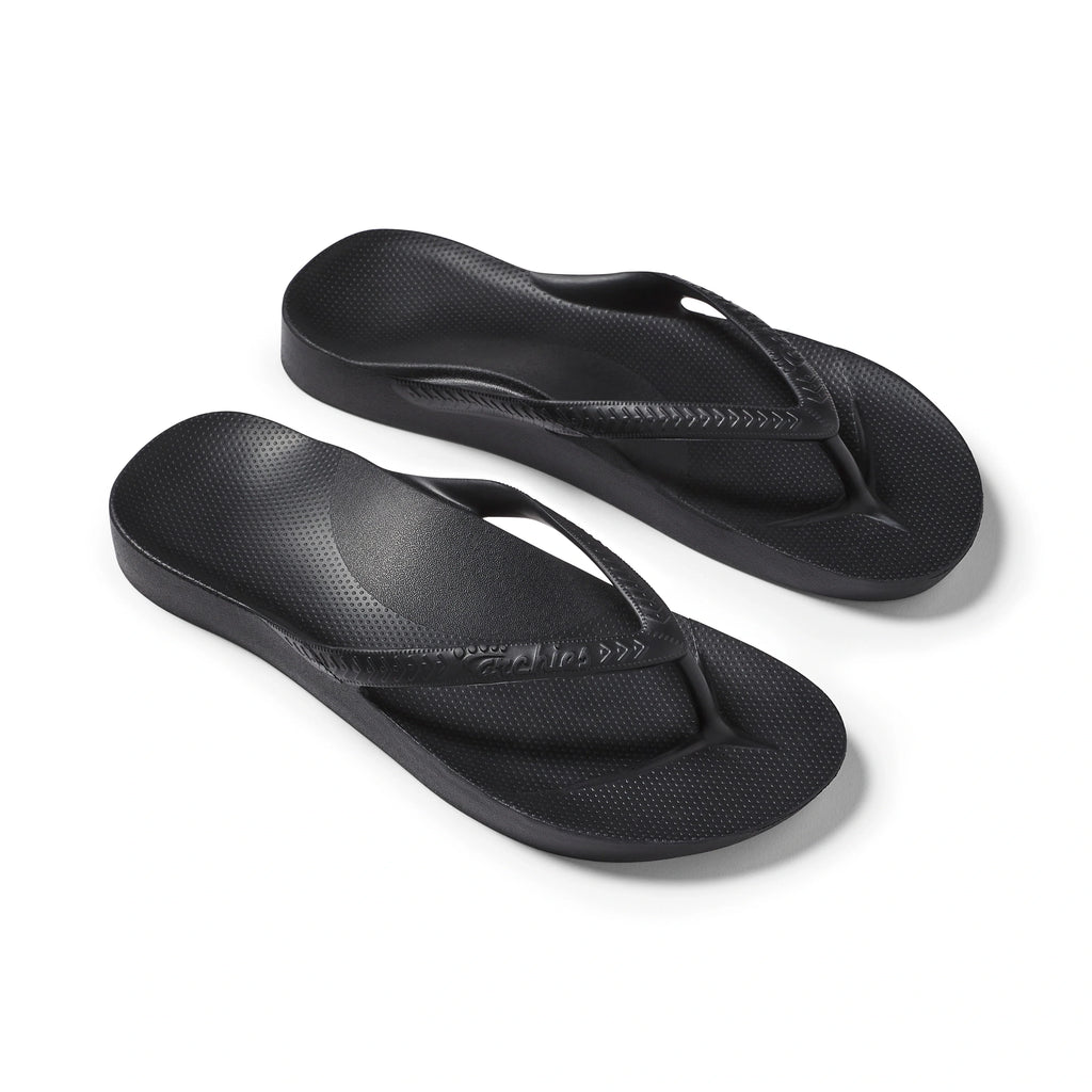 Black Archies Arch Support Flip Flops angle 08