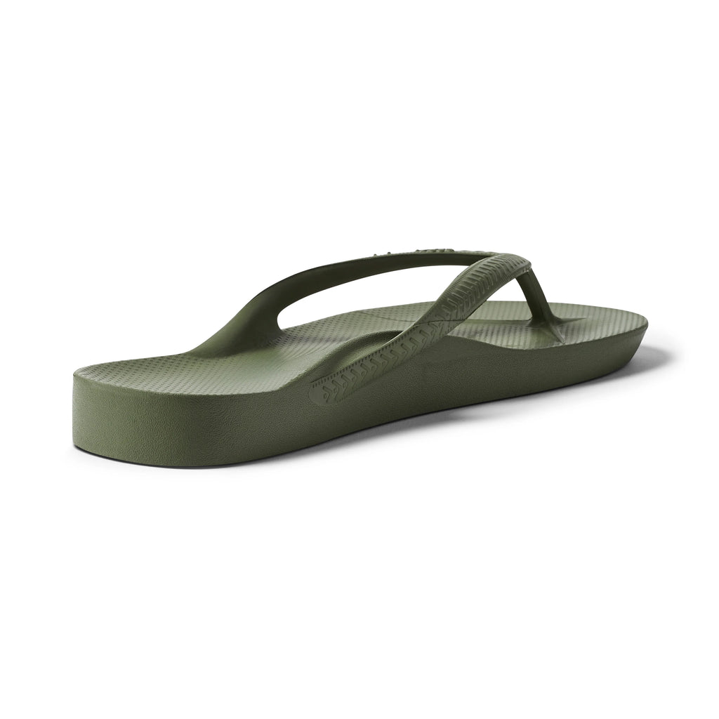 Olive Archies Arch Support Flip Flops angle 03