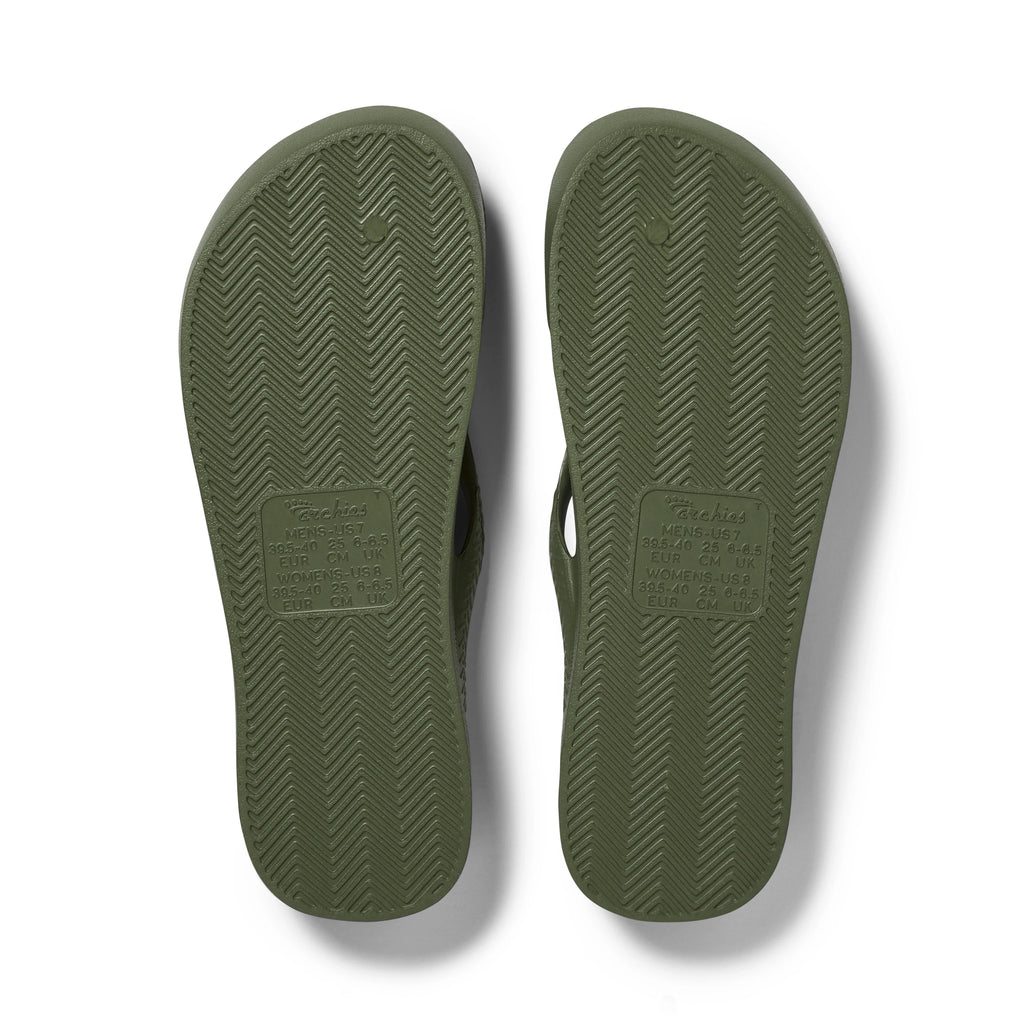 Olive Archies Arch Support Flip Flops angle 04