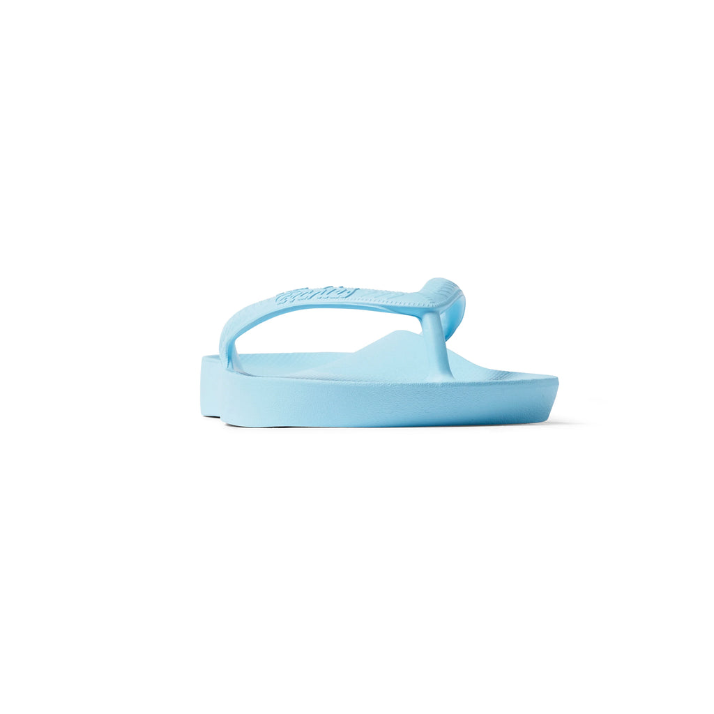 Sky Blue Archies Arch Support Flip Flops angle 06