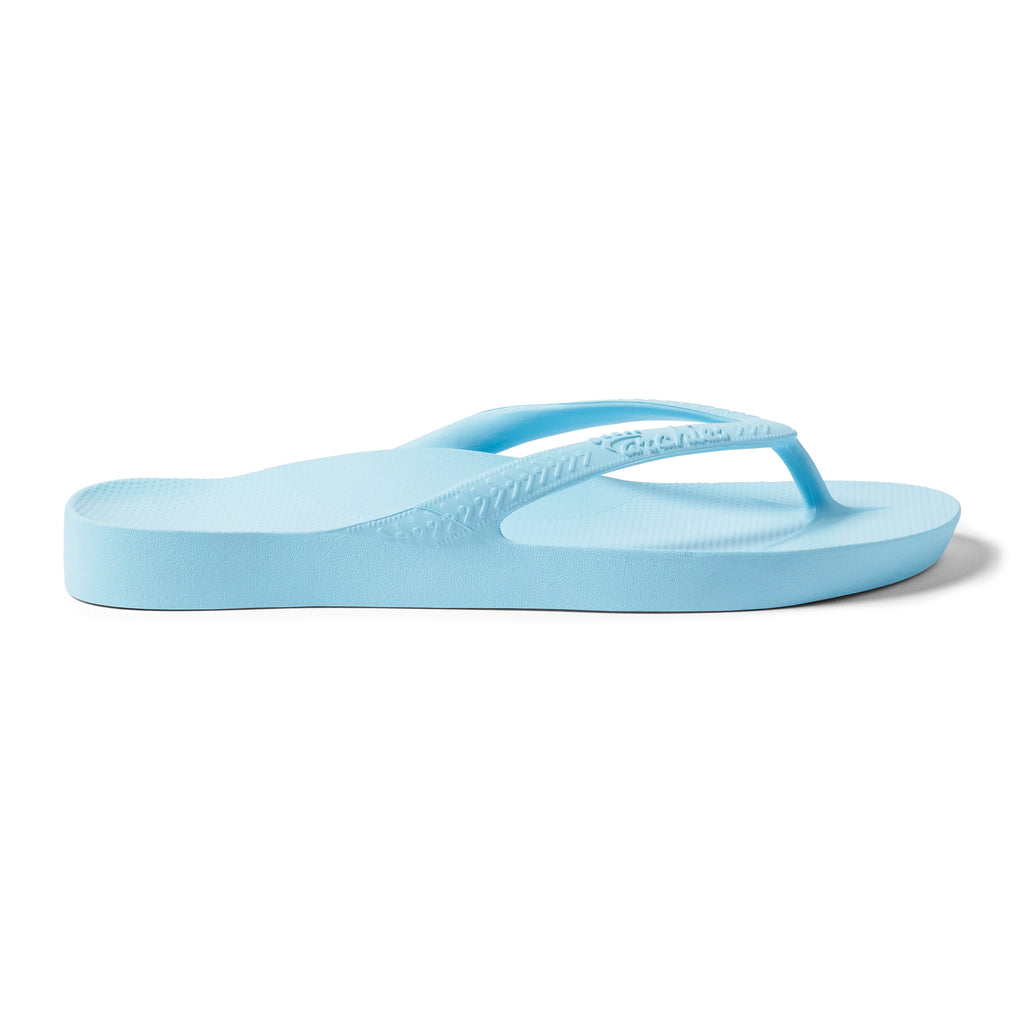 Sky Blue Archies Arch Support Flip Flops angle 08