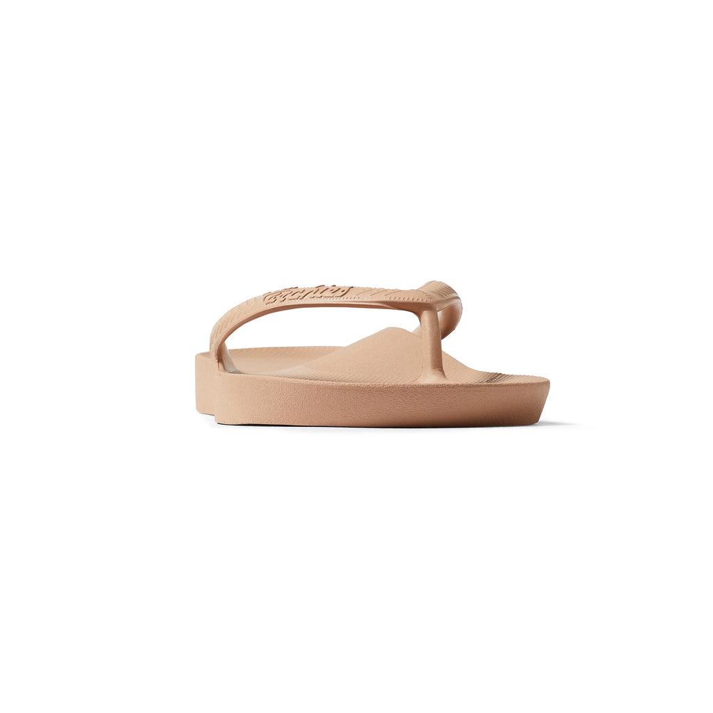 Tan Archies Arch Support Flip Flops angle 06