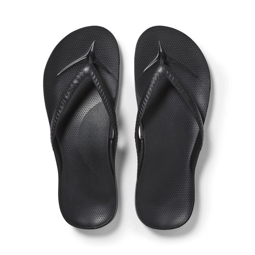 Black Archies Arch Support Flip Flops angle 01